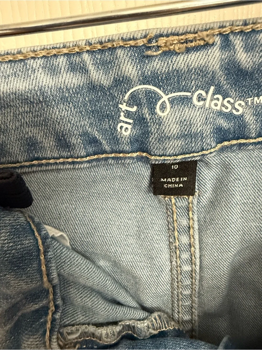 art class Girls Light Blue Flare Jeans with Subtle Distressing